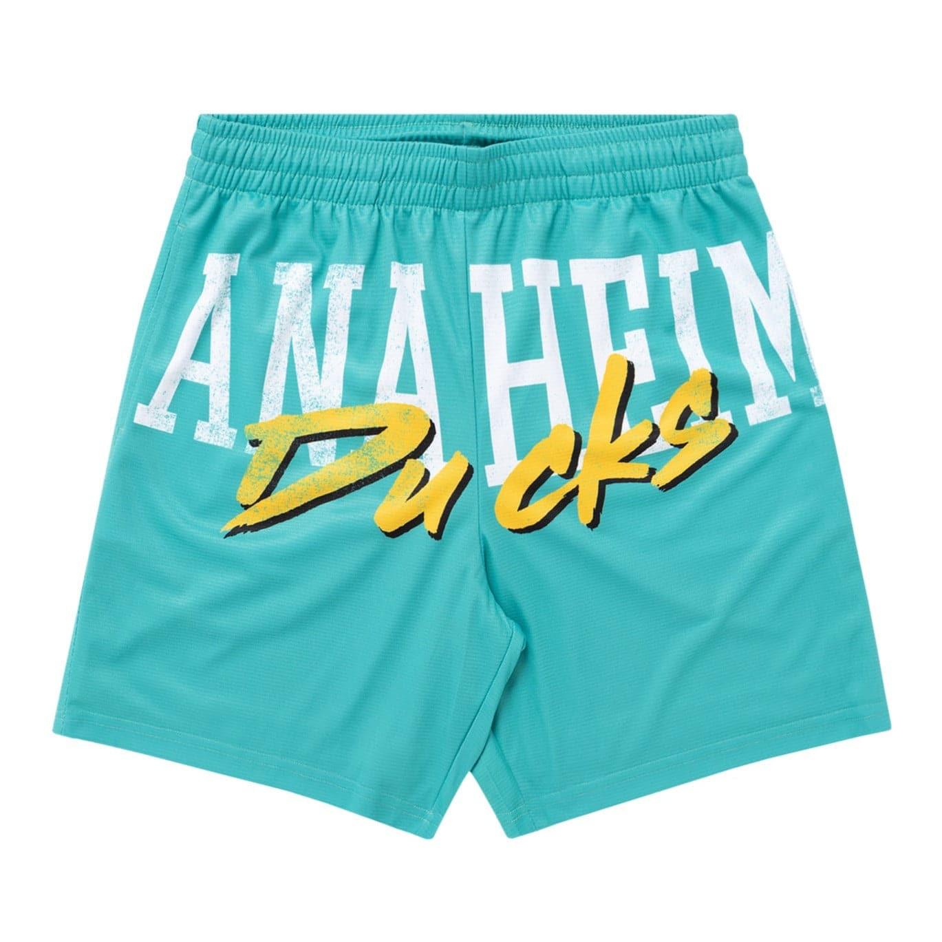 NHL Branded T-Shirts Anaheim Mighty Ducks NHL City Wordmark Mesh Shorts - Teal