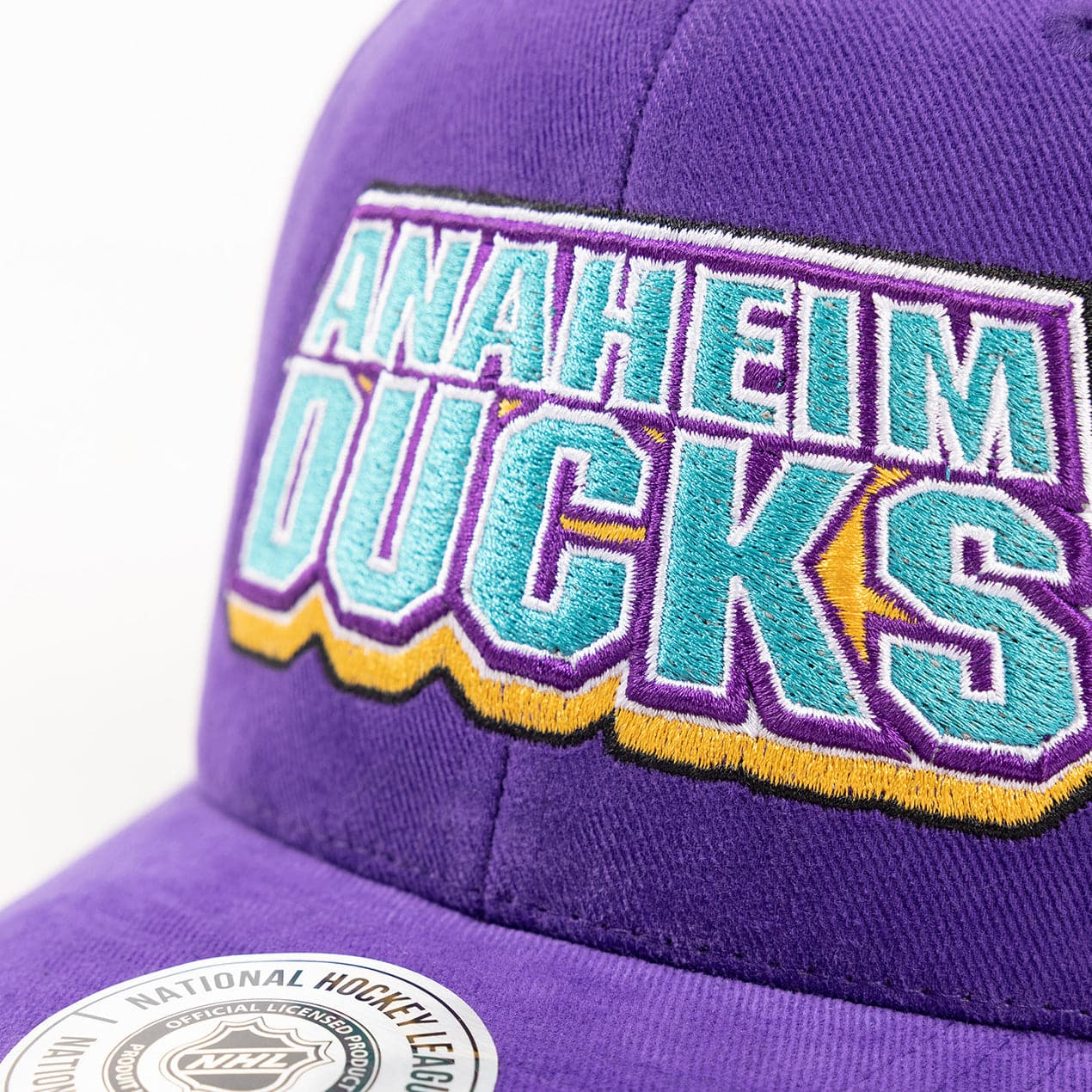 NHL Branded Caps Anaheim Mighty Ducks NHL Stack Pro Crown Snapback Hat - Faded Purple