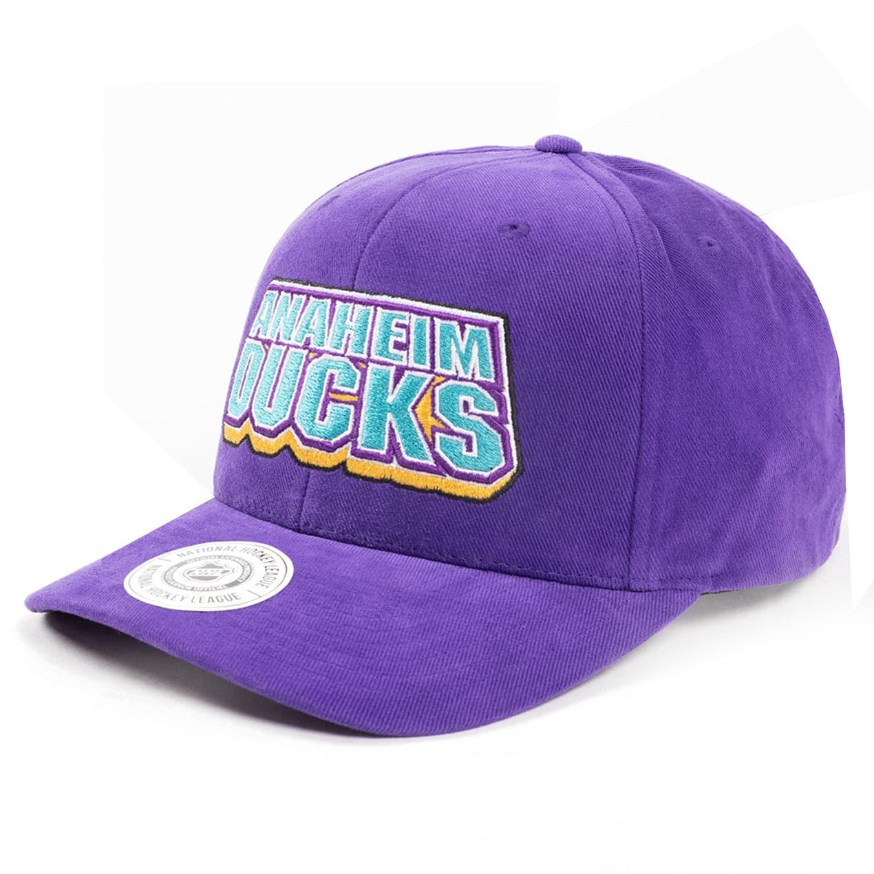 NHL Branded Caps Anaheim Mighty Ducks NHL Stack Pro Crown Snapback Hat - Faded Purple
