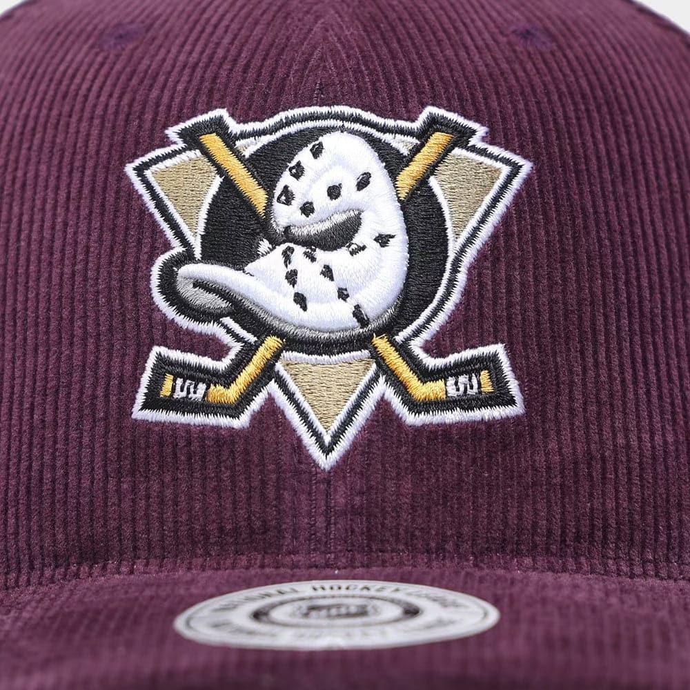 NHL Branded Caps Anaheim Mighty Ducks NHL Team Corduroy Deadstock Snapback Hat - Purple