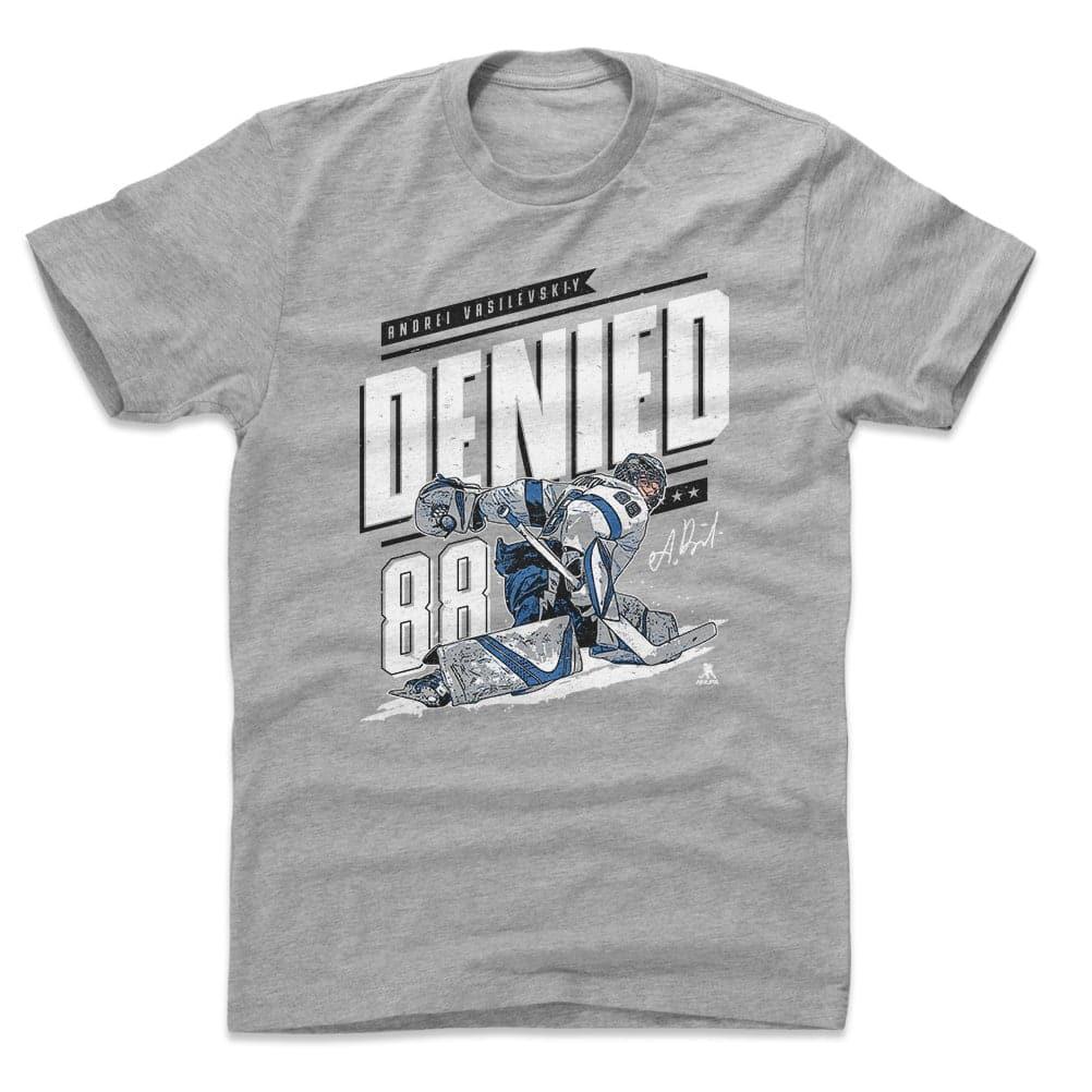 500 Level T-Shirts Andrei Vasilevskiy Tampa Bay Lightning 500 Level NHL Save T-Shirt - Heather Grey