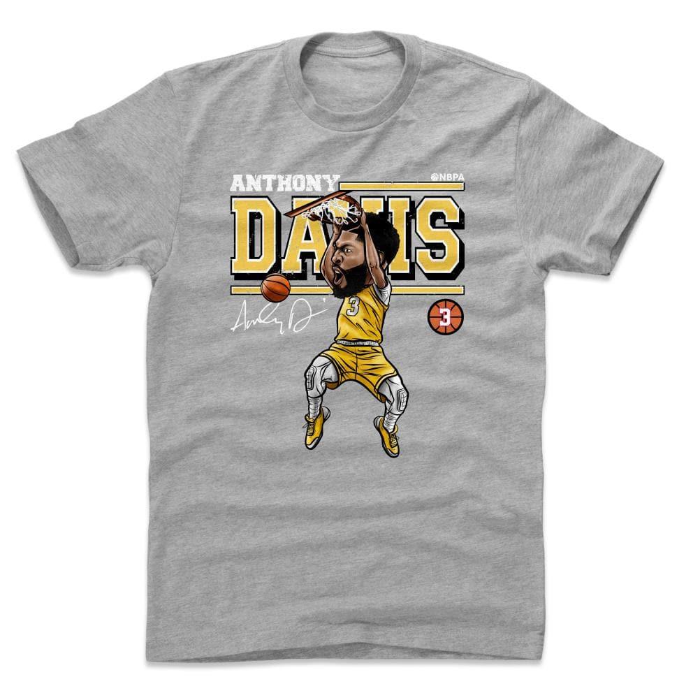500 Level T-Shirts Anthony Davis Los Angeles Lakers 500 Level NBA Cartoon T-Shirt - Heather