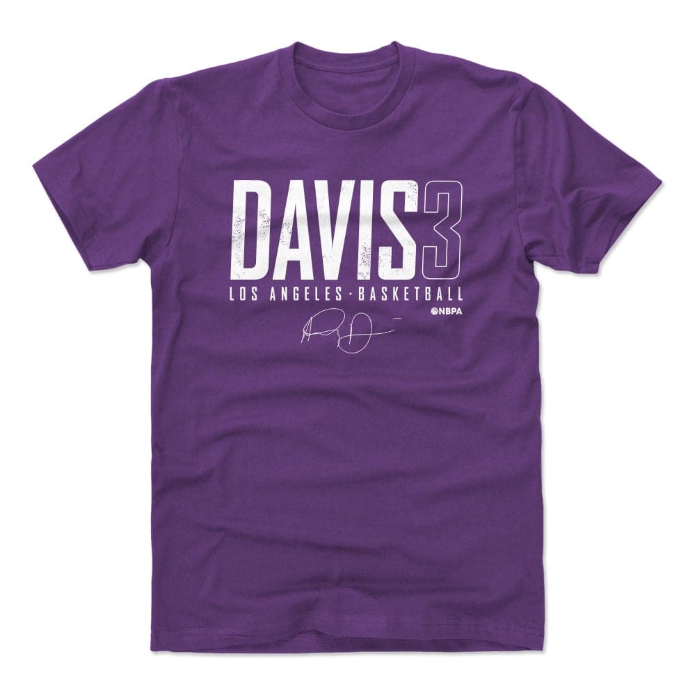 500 Level T-Shirts Anthony Davis Los Angeles Lakers 500 Level NBA Elite T-Shirt - Purple