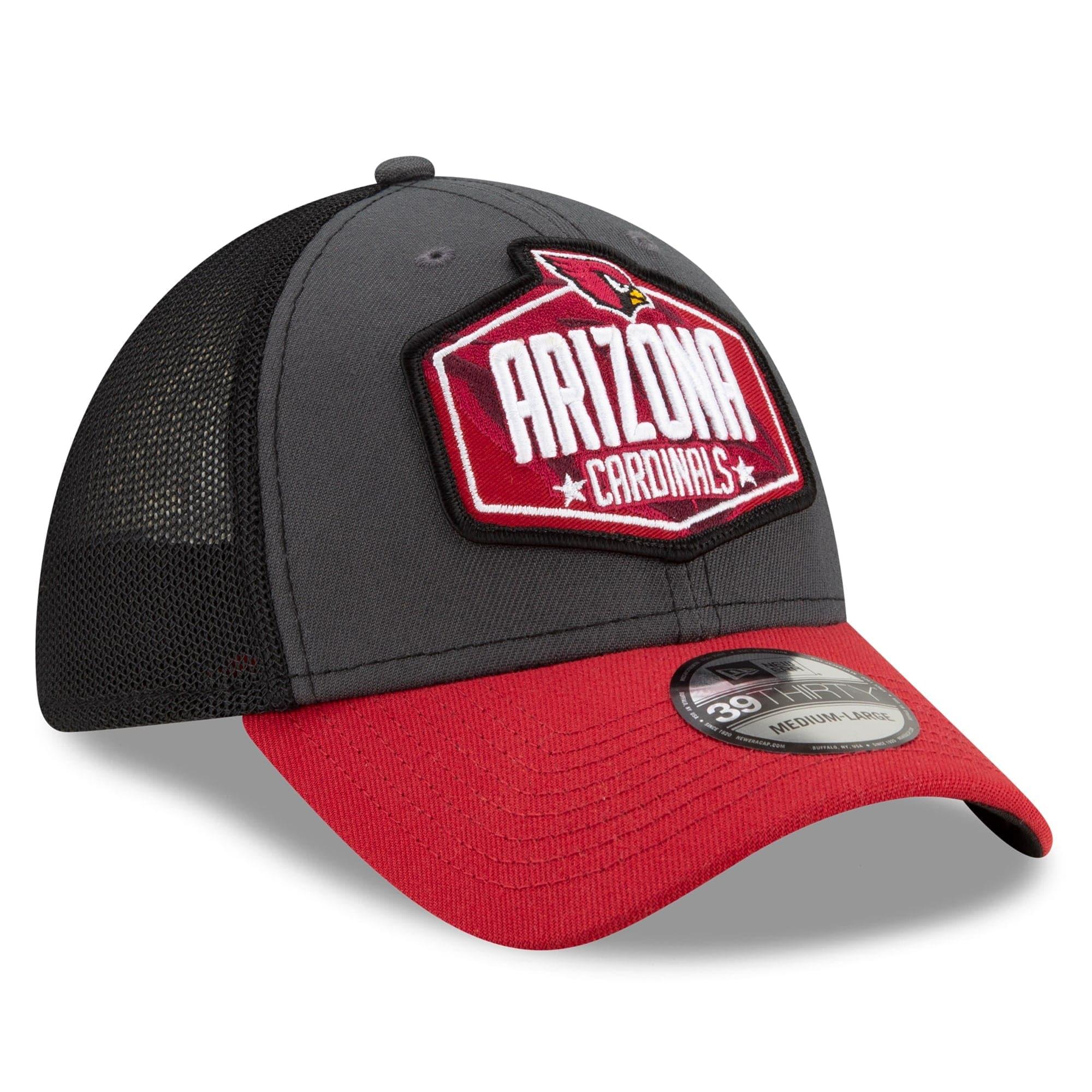 New Era Caps Arizona Cardinals New Era 2021 NFL Draft 39THIRTY Flex Fit Curve Hat - Graphite