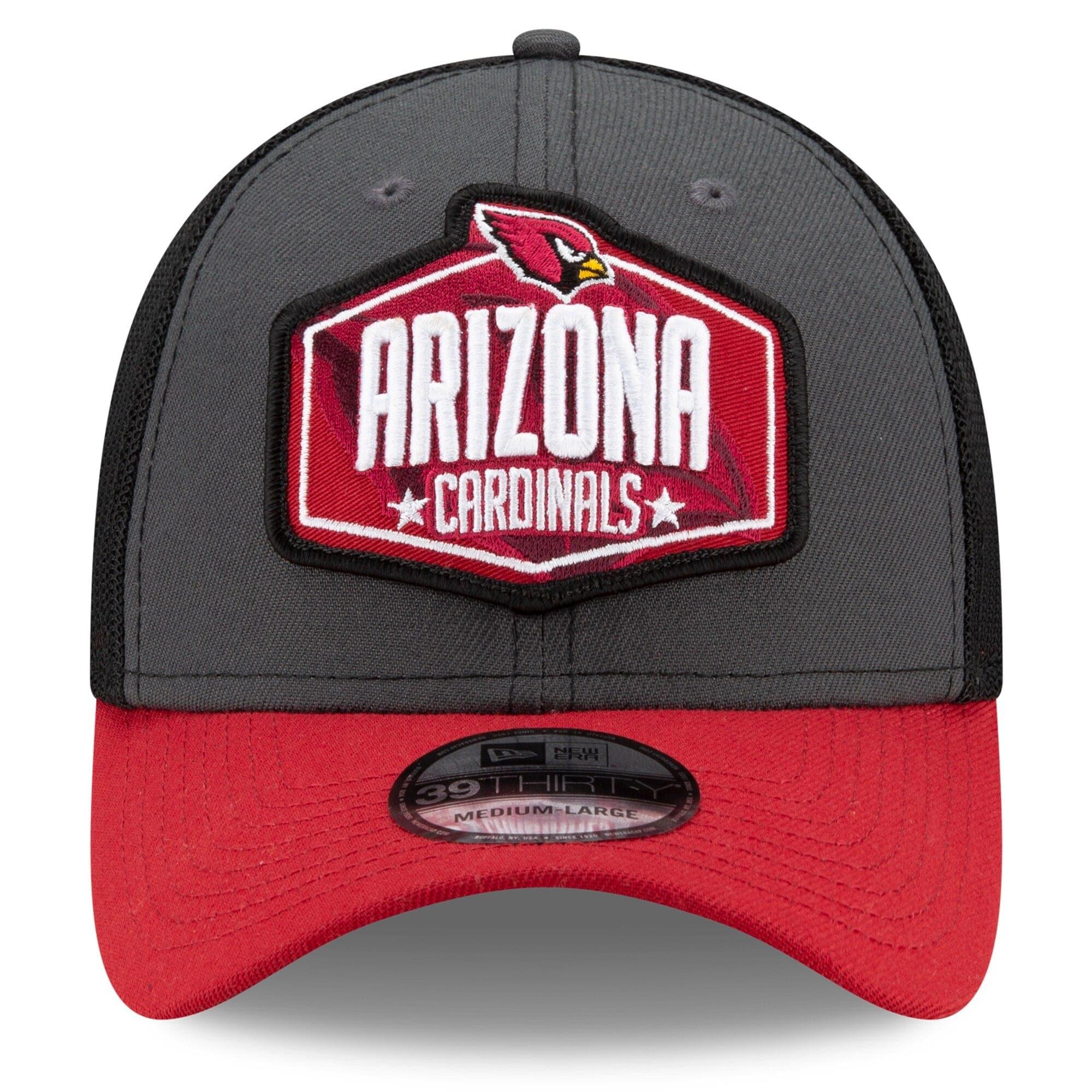New Era Caps Arizona Cardinals New Era 2021 NFL Draft 39THIRTY Flex Fit Curve Hat - Graphite