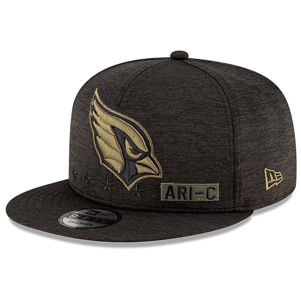 New Era Caps Arizona Cardinals New Era NFL 2020 Salute To Service 9FIFTY Snapback Hat - Black