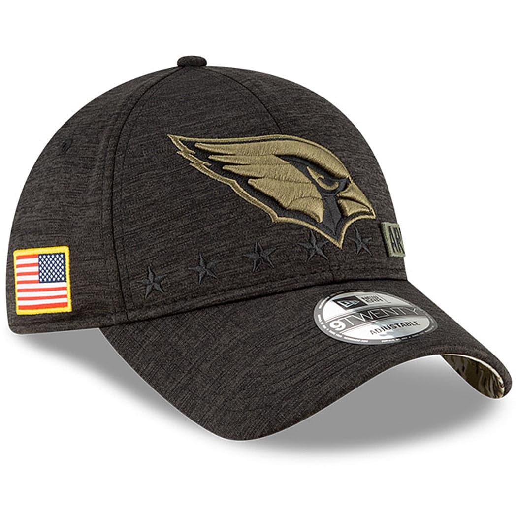 New Era Caps Arizona Cardinals New Era NFL 2020 Salute To Service 9TWENTY Curve Hat - Black