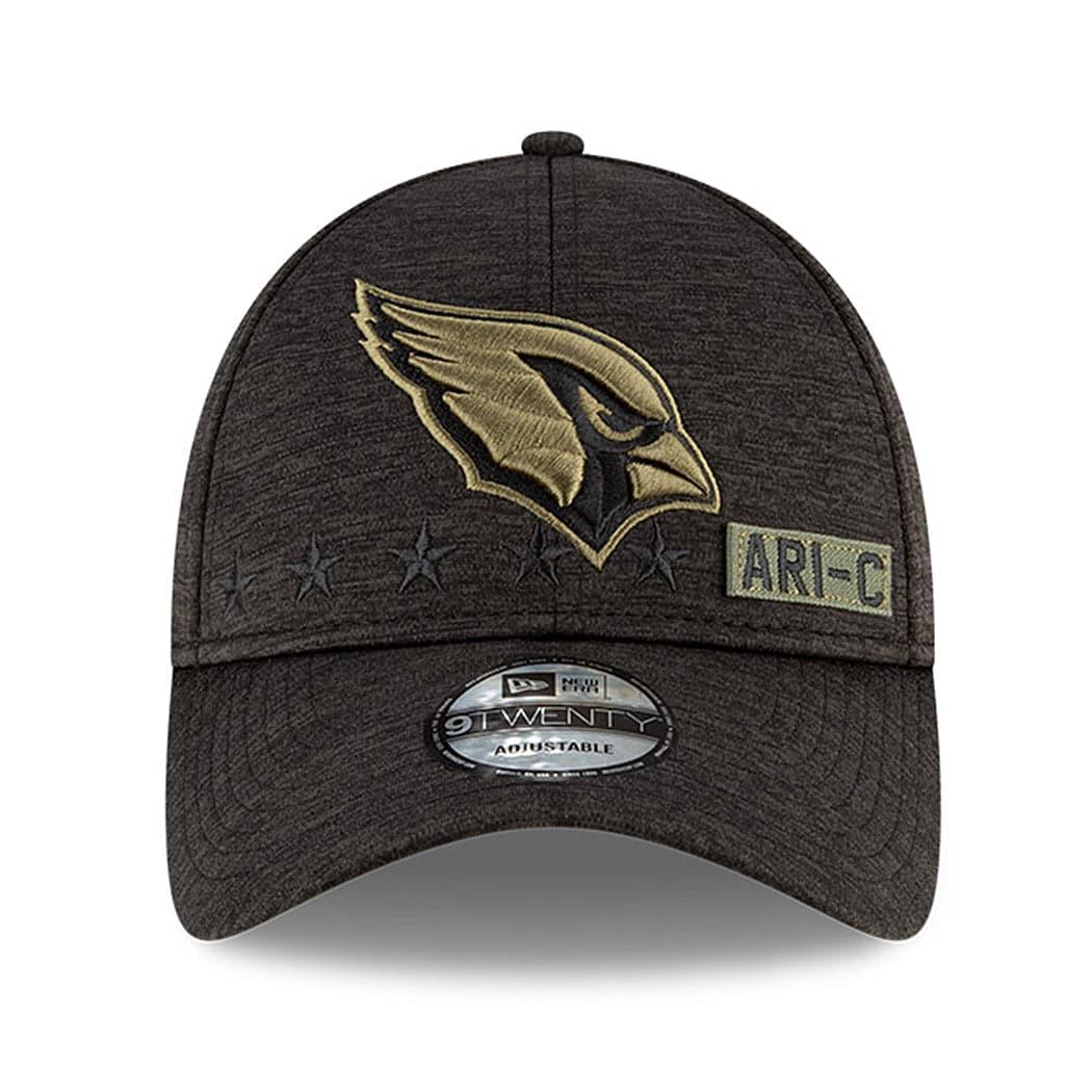 New Era Caps Arizona Cardinals New Era NFL 2020 Salute To Service 9TWENTY Curve Hat - Black