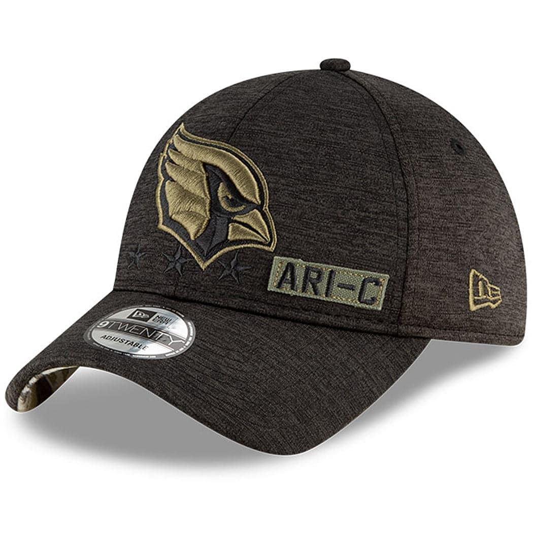 New Era Caps Arizona Cardinals New Era NFL 2020 Salute To Service 9TWENTY Curve Hat - Black