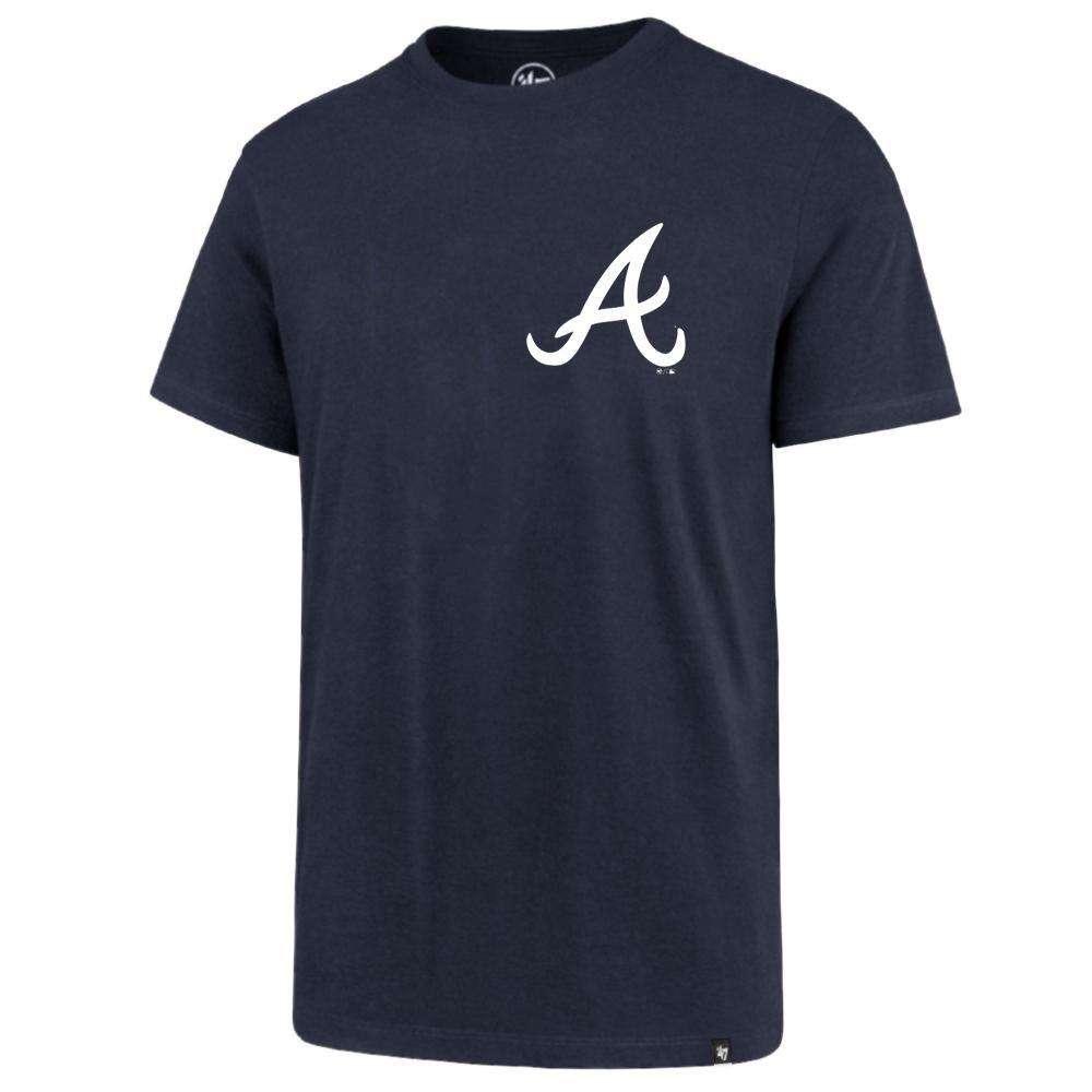 47 Brand T-Shirts Atlanta Braves '47 MLB Chest Imprint Splitter T-Shirt - Navy