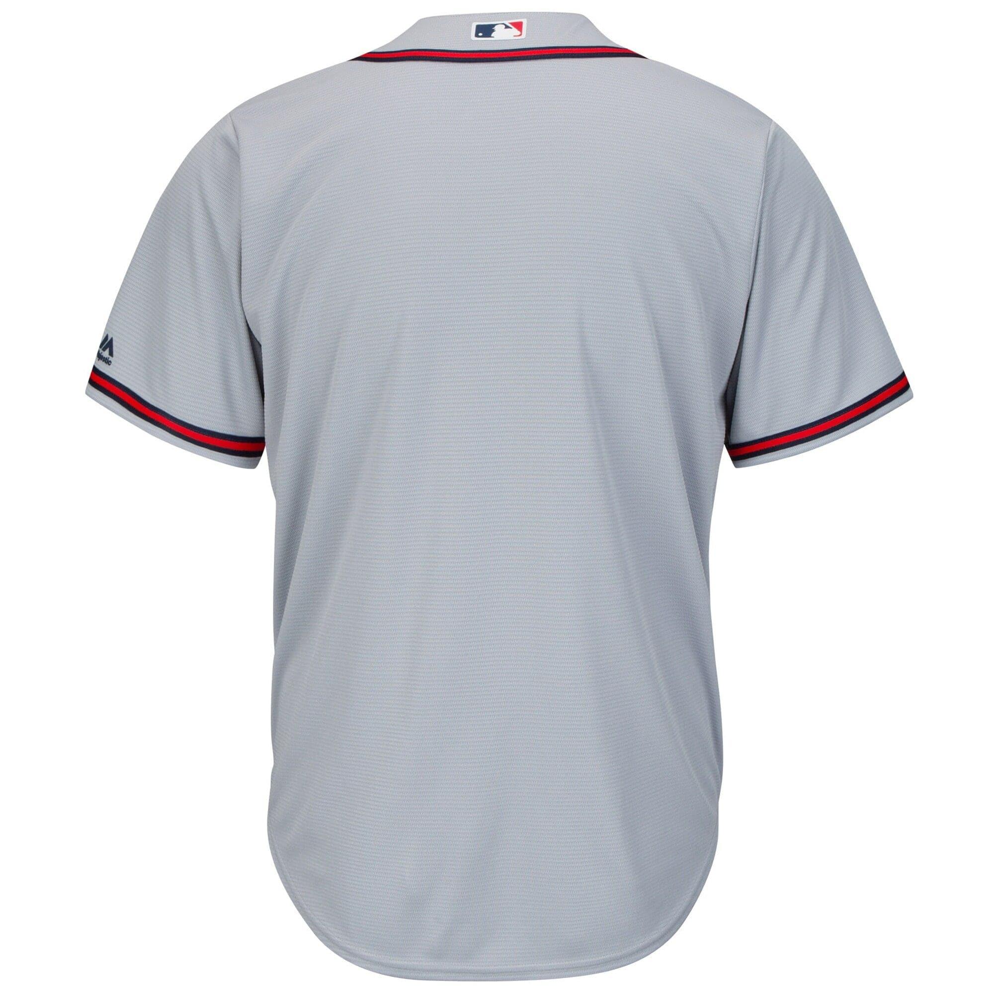Majestic Athletic Jerseys Atlanta Braves Majestic MLB Cool Base Replica Jersey - Grey