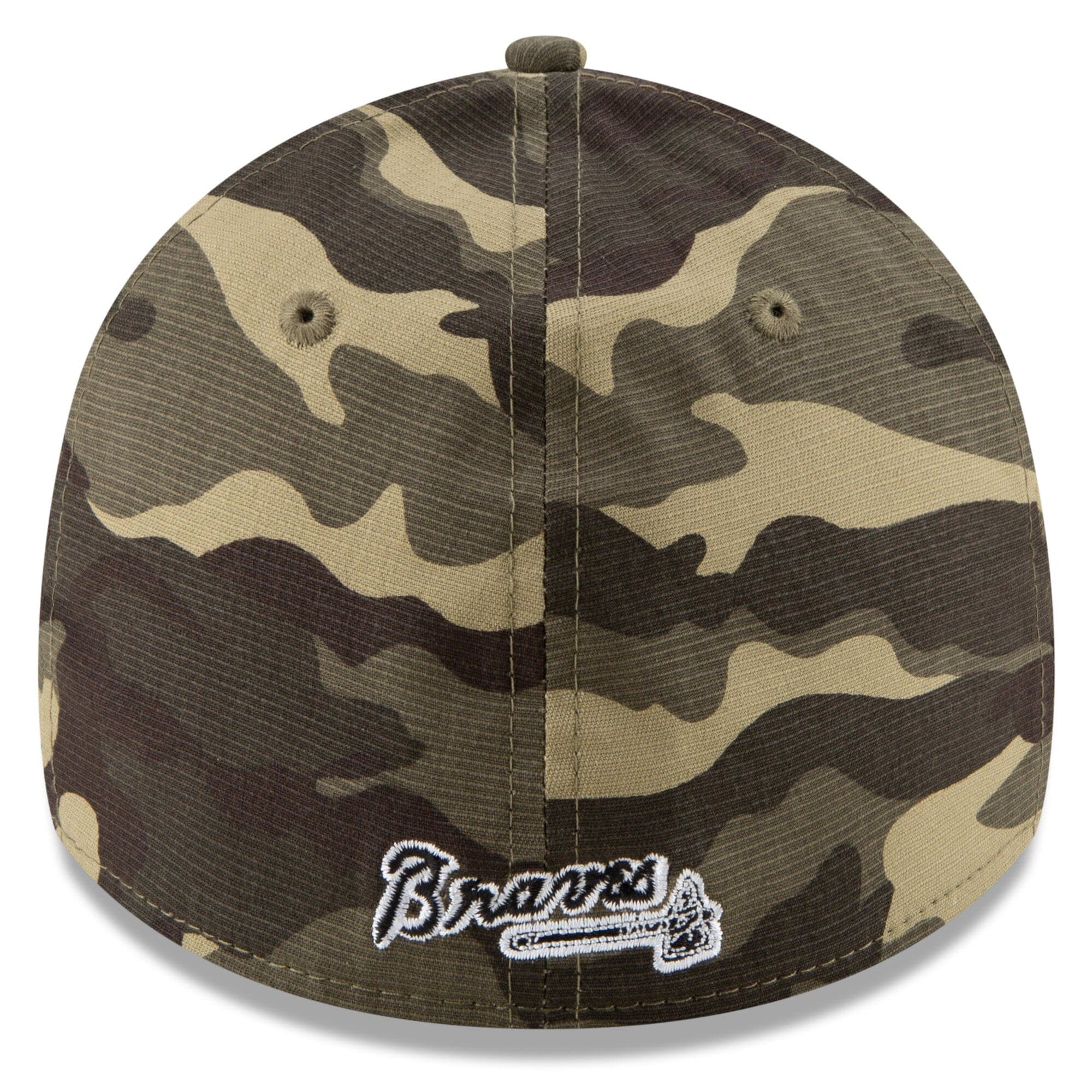 New Era Caps Atlanta Braves New Era MLB 2021 Armed Forces 39THIRTY Flex Fit Curve Hat - Camo