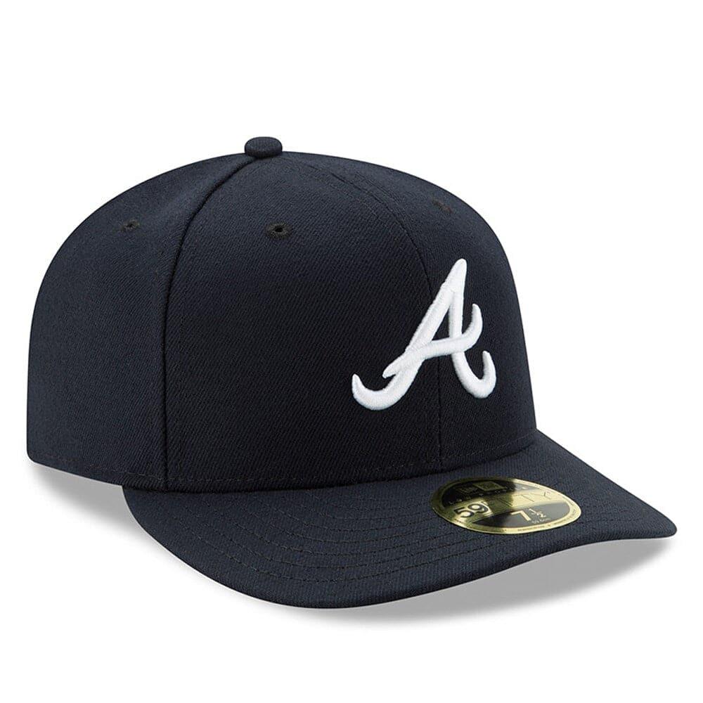 New Era Caps Atlanta Braves New Era MLB AC On-Field Road Low Profile 59FIFTY Fitted Hat - Navy