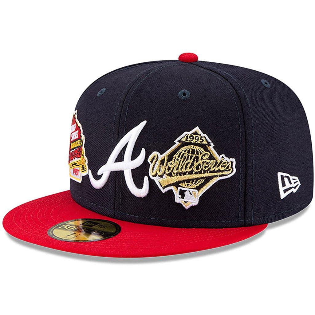 New Era Caps Atlanta Braves New Era MLB Champions Patch 59FIFTY Fitted Hat - Navy