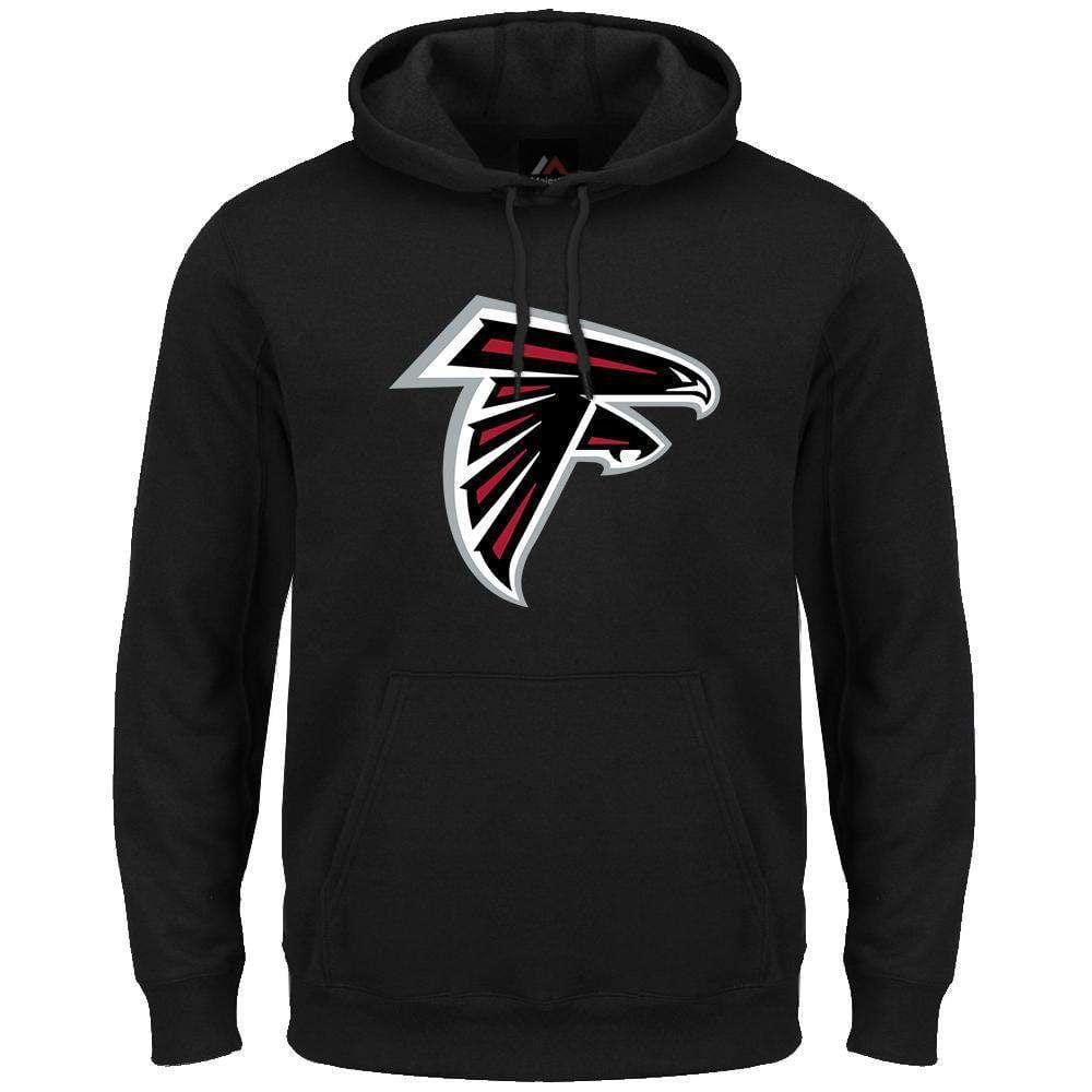 Majestic Athletic Jumpers Atlanta Falcons Majestic NFL Team Prism Logo Hoodie Jumper - Black