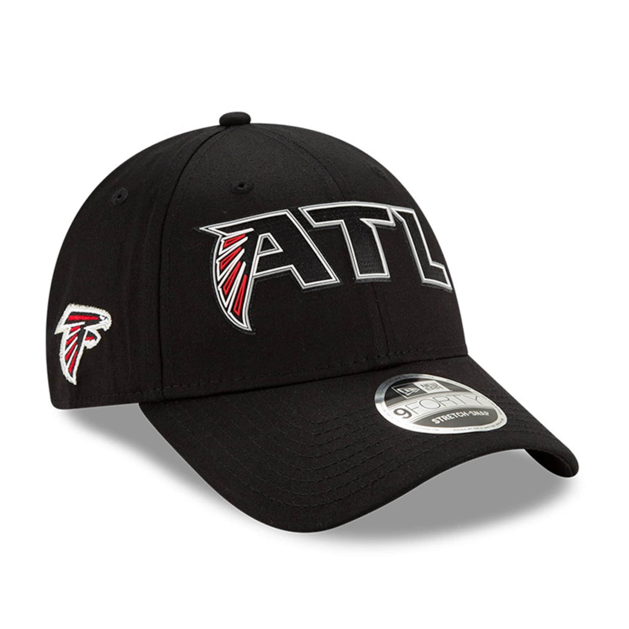New Era Caps Atlanta Falcons New Era NFL 2020 Draft 9FORTY Stretch Snapback Curve Hat - Black