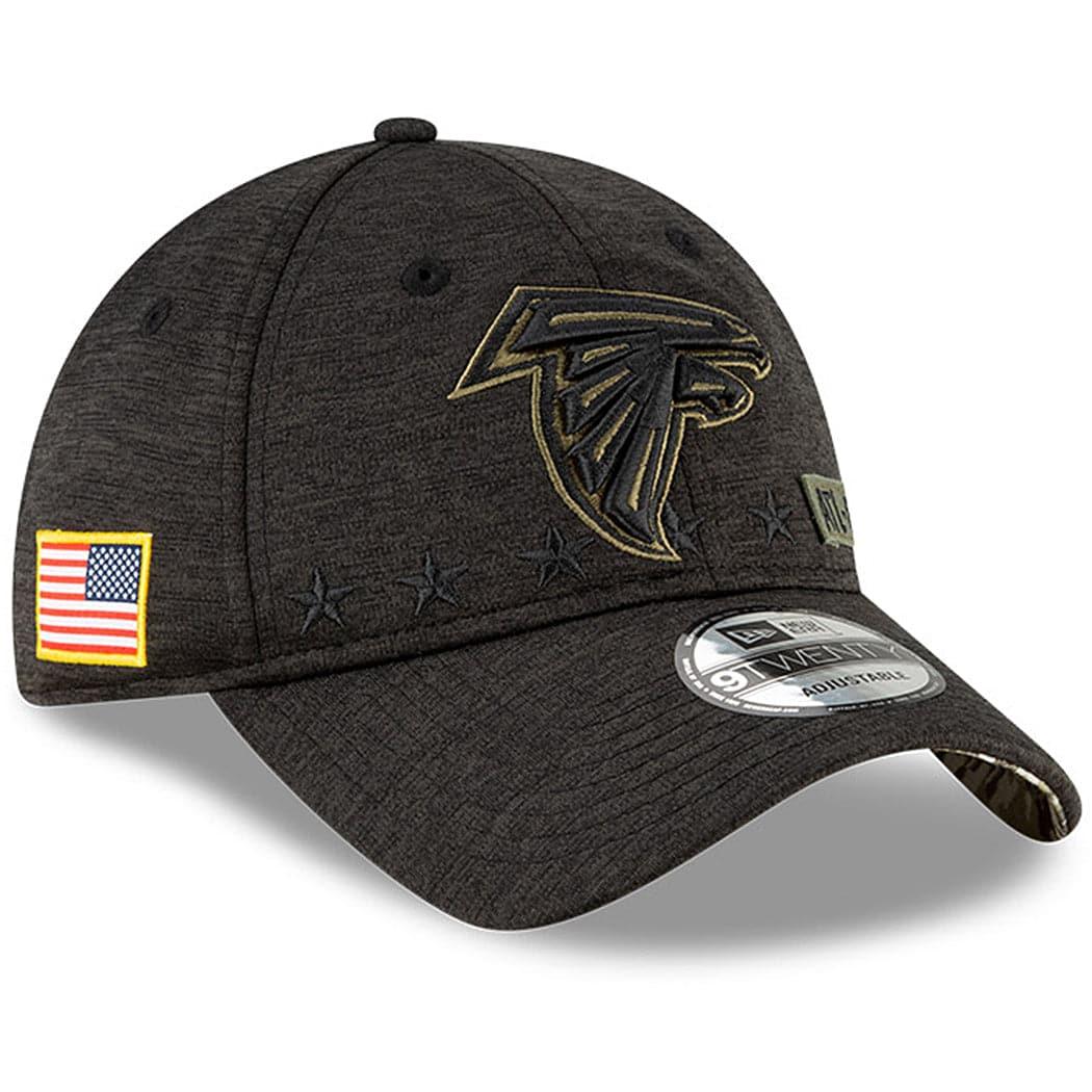 New Era Caps Atlanta Falcons New Era NFL 2020 Salute To Service 9TWENTY Curve Hat - Black