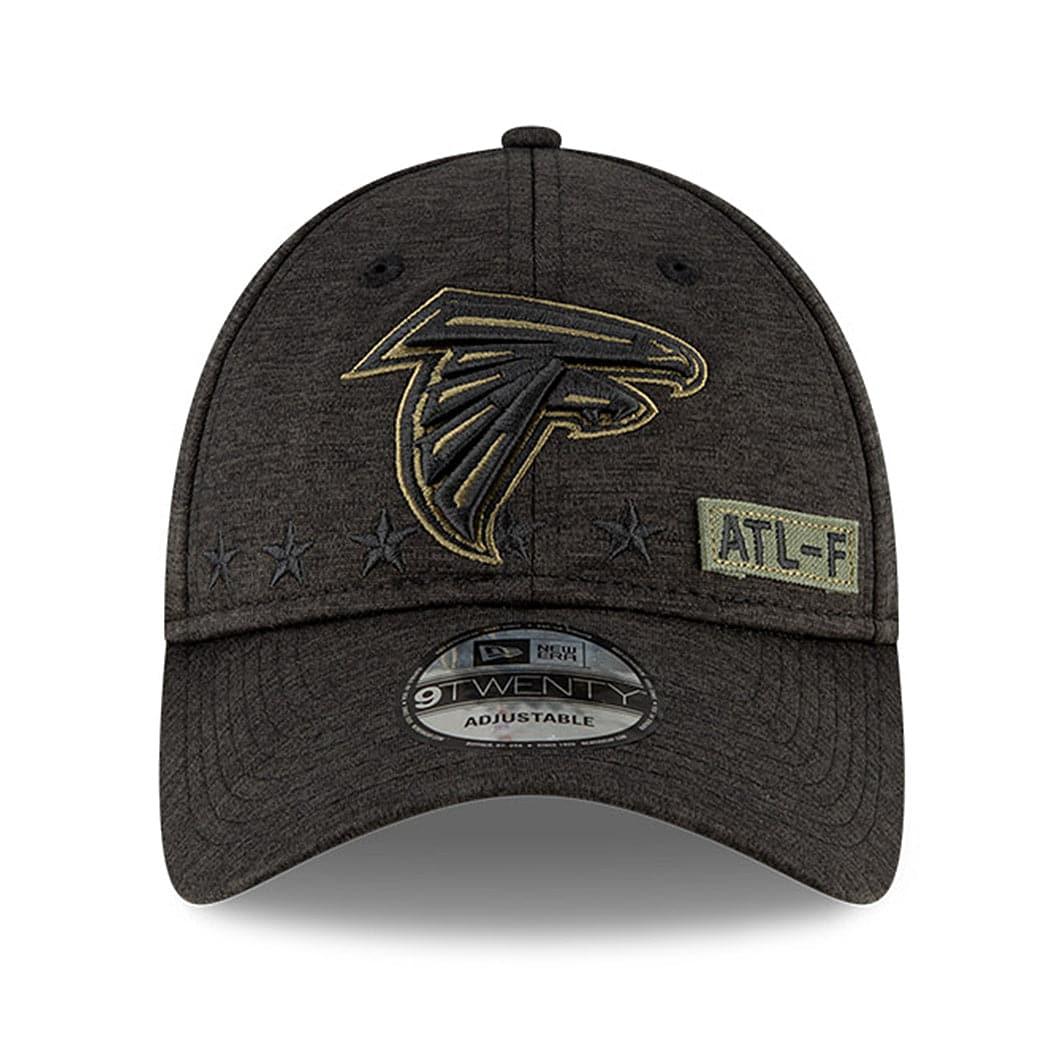 New Era Caps Atlanta Falcons New Era NFL 2020 Salute To Service 9TWENTY Curve Hat - Black
