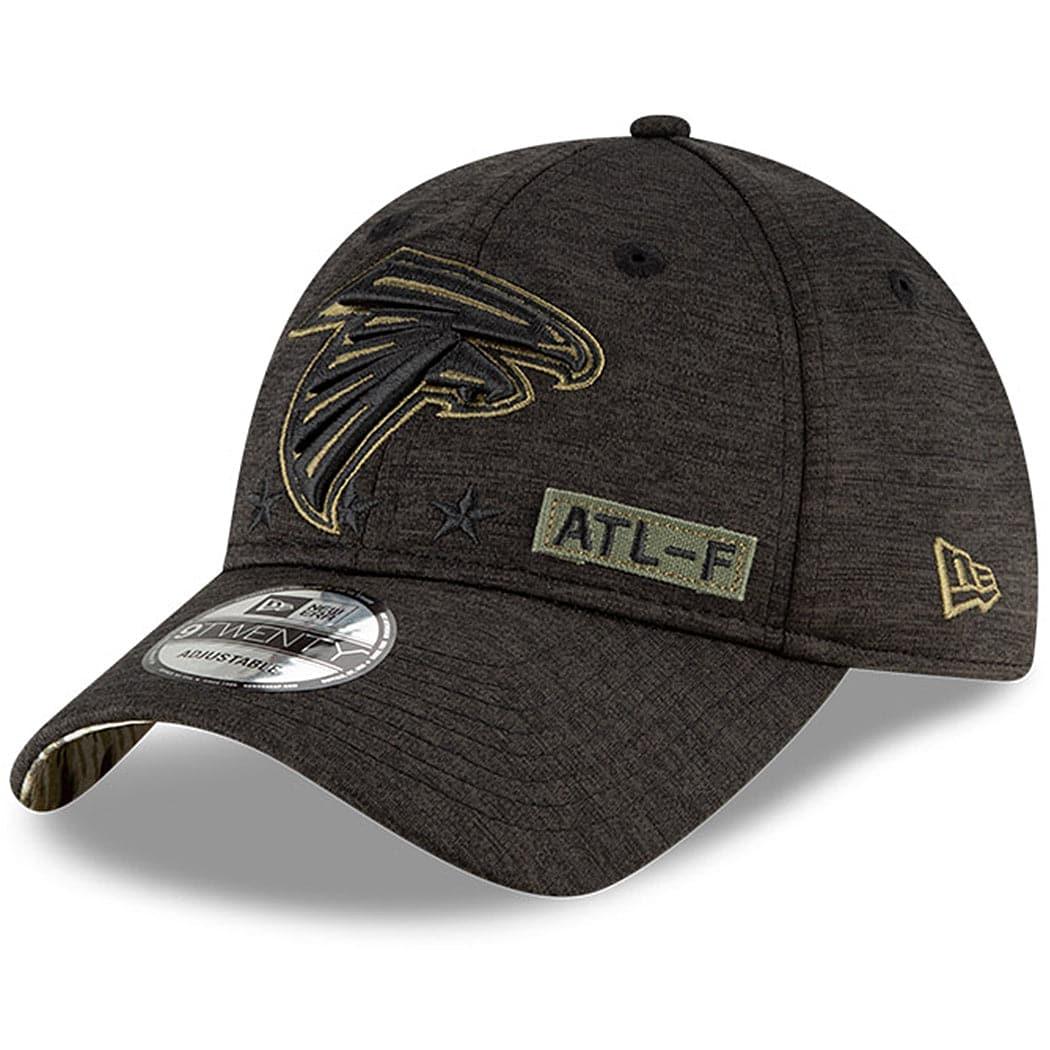 New Era Caps Atlanta Falcons New Era NFL 2020 Salute To Service 9TWENTY Curve Hat - Black