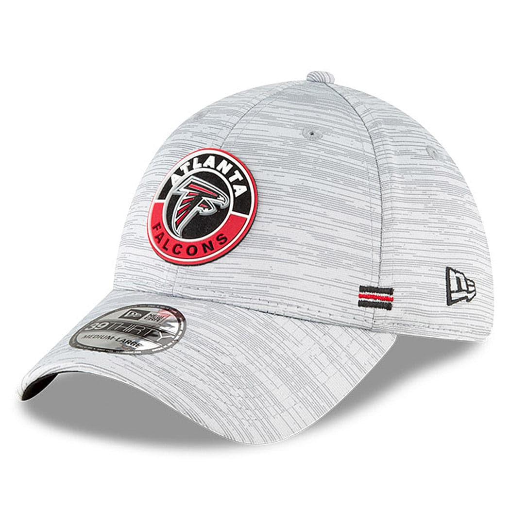 New Era Caps Atlanta Falcons New Era NFL 2020 Sideline 39THIRTY Flex Fit Curve Hat - Grey