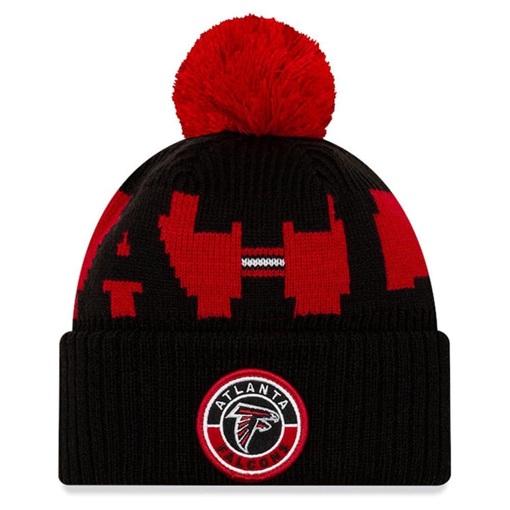 New Era Beanies Atlanta Falcons New Era NFL 2020 Team Sideline Knit Beanie - Black