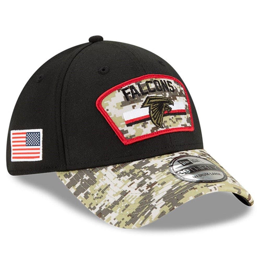 New Era Caps Atlanta Falcons New Era NFL 2021 Salute To Service 39THIRTY Flex Fit Hat - Black