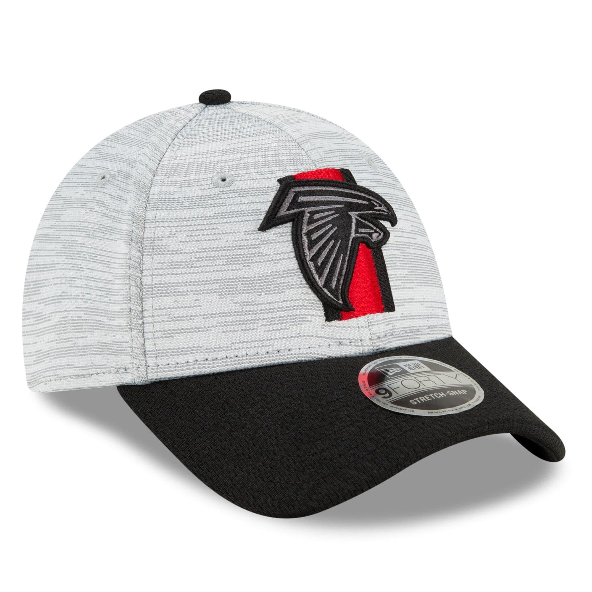 New Era Caps Atlanta Falcons New Era NFL 2021 Training Camp 9FORTY Curve Stretch Snapback Hat - Grey