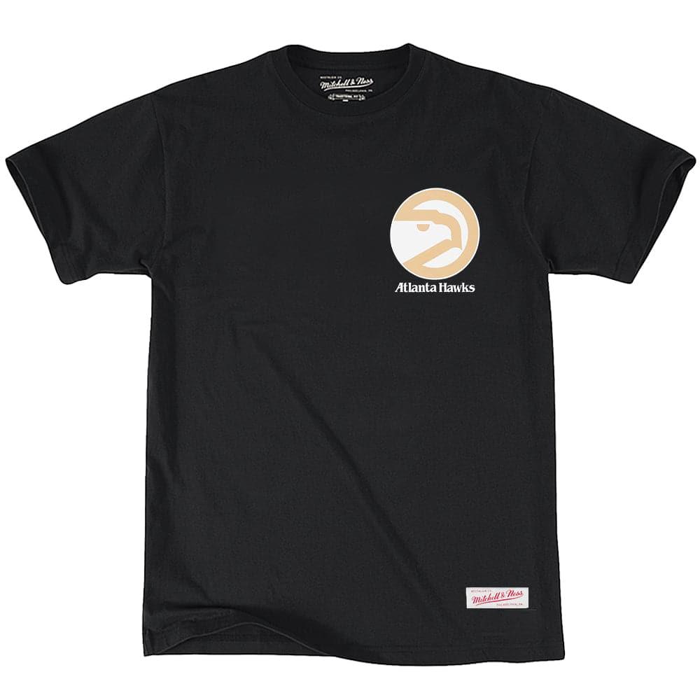 Mitchell And Ness T-Shirts Atlanta Hawks Mitchell & Ness NBA HWC Retro Repeat T-Shirt - Black