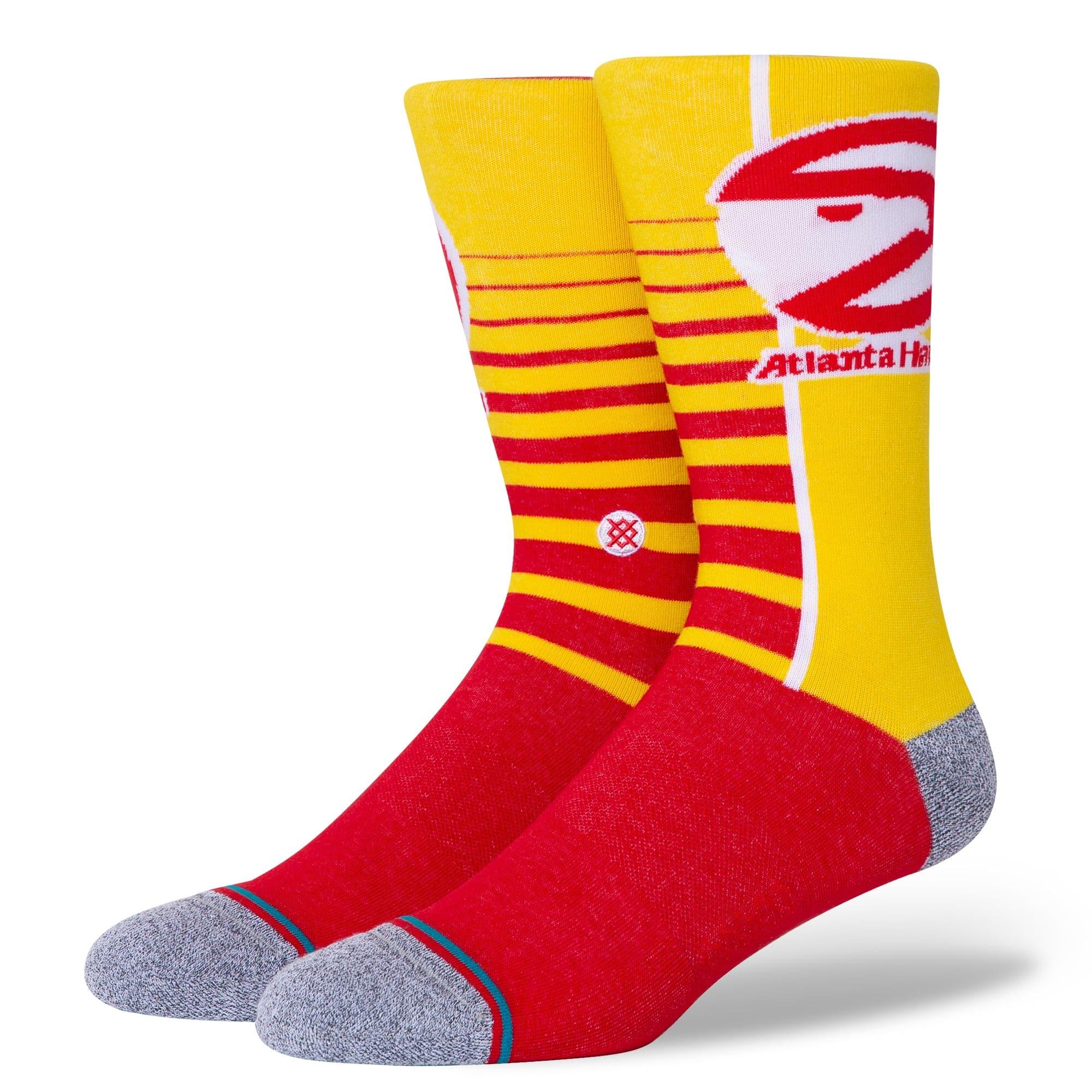 Stance Socks Atlanta Hawks Stance NBA HWC Retro Gradient Crew Socks - Red/Yellow