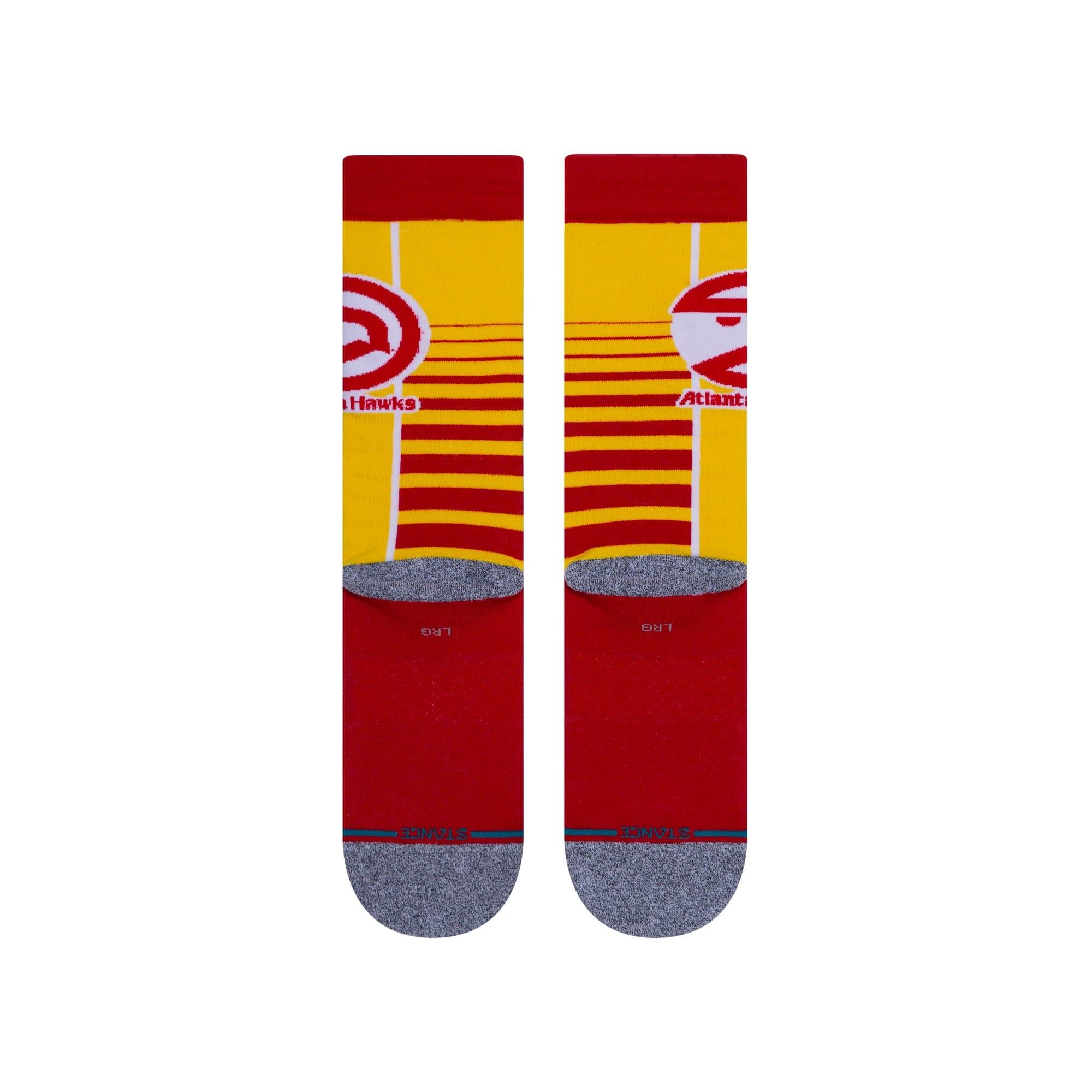 Stance Socks Atlanta Hawks Stance NBA HWC Retro Gradient Crew Socks - Red/Yellow