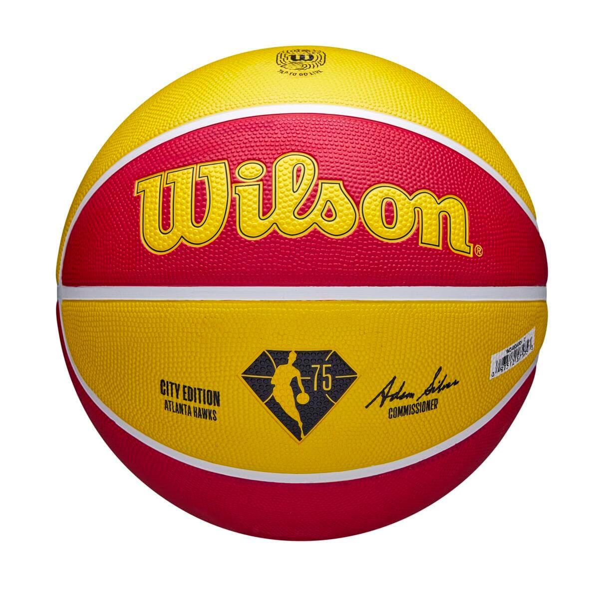 Wilson Sporting Goods Balls Atlanta Hawks Wilson NBA 21-22 City Edition Full Size Basketball Ball - Size 7