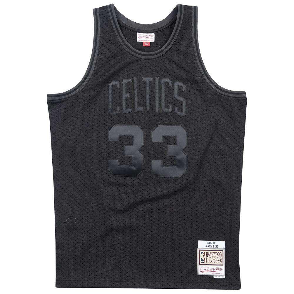 Larry Bird Boston Celtics Mitchell & Ness NBA Tonal Black Swingman Jersey