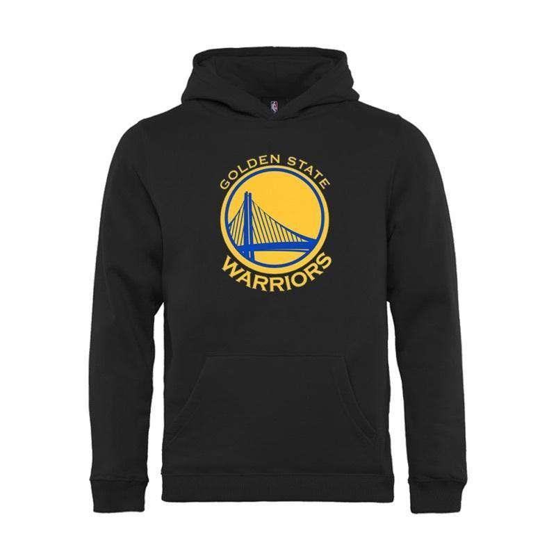 Youths Golden State Warriors Outerstuff NBA Logo Hoodie Jumper - Black