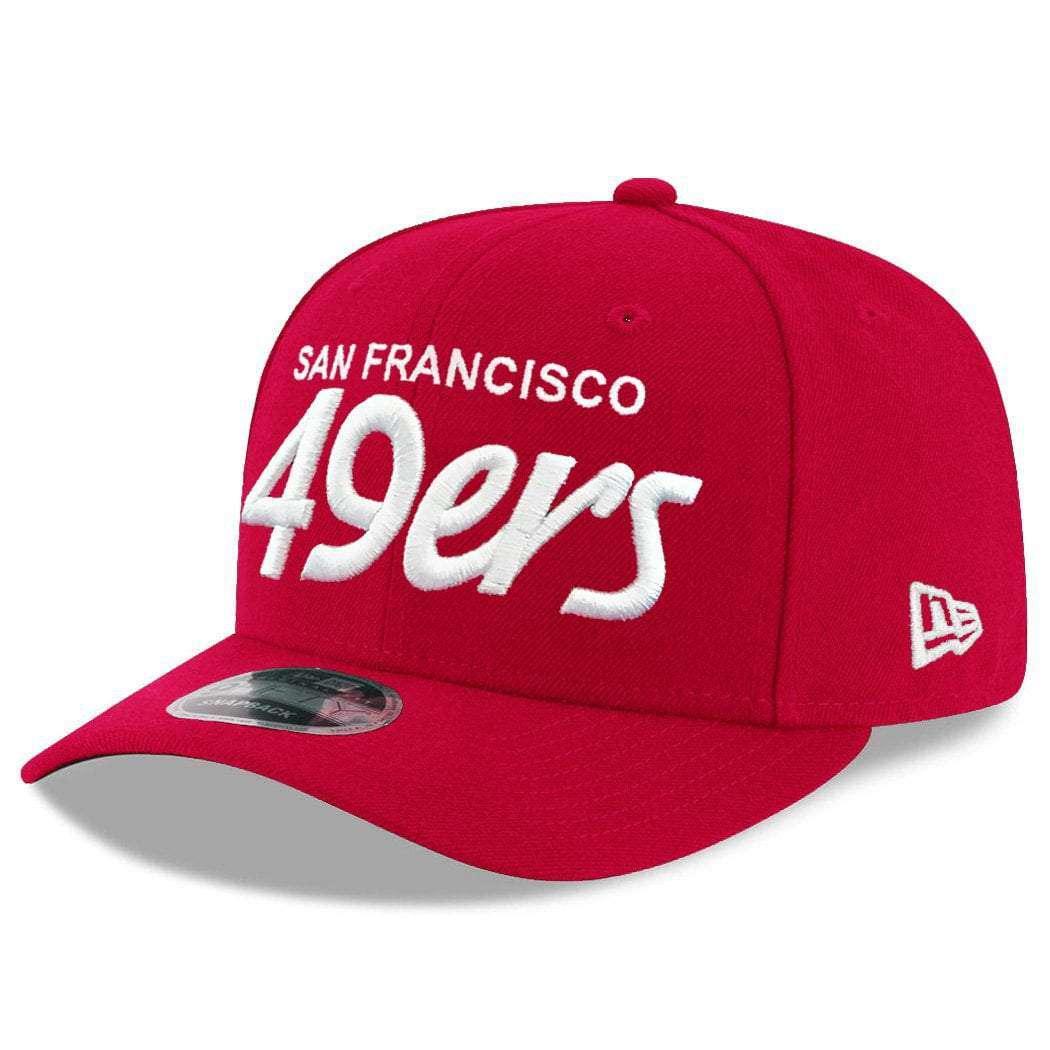 San Francisco 49ers New Era NFL Script Pre-Curved OF 9FIFTY Snapback Hat - Red