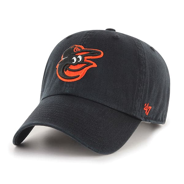 47 Brand Caps Baltimore Orioles '47 MLB Team Clean Up Strapback Hat - Black