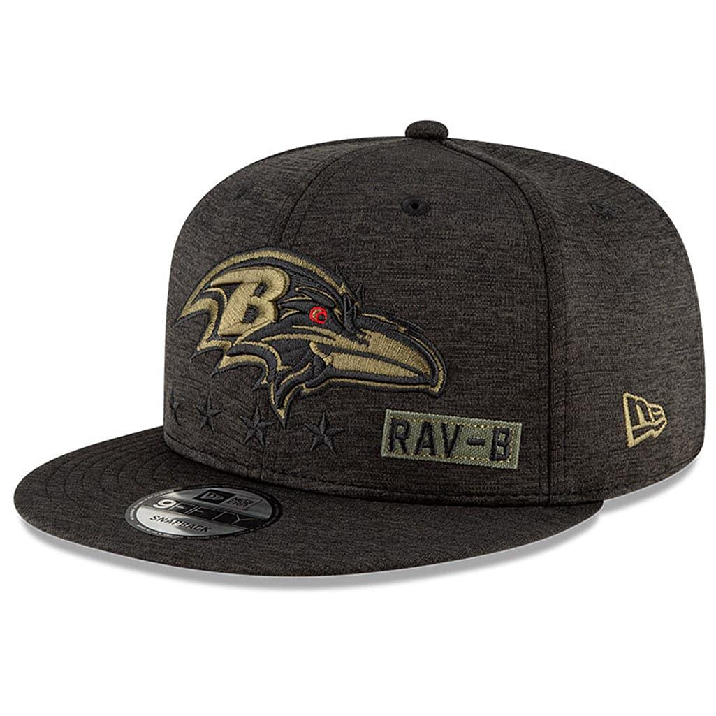 New Era Caps Baltimore Ravens New Era NFL 2020 Salute To Service 9FIFTY Snapback Hat - Black