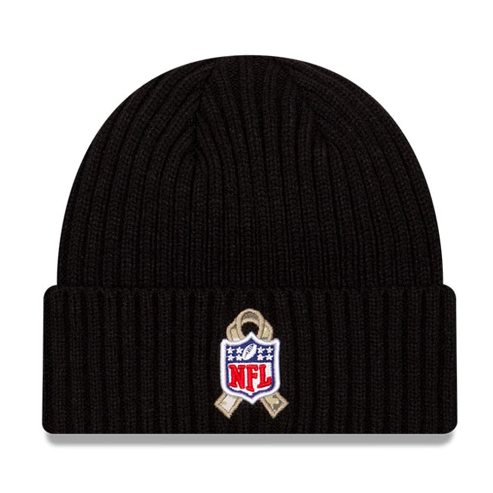 New Era Beanies Baltimore Ravens New Era NFL 2020 Salute To Service Cuffed Knit Beanie - Black