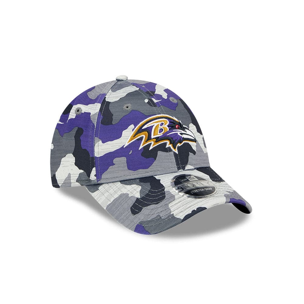 New Era Caps Youths Baltimore Ravens New Era NFL 22 Training Camp Youths 9FORTY Stretch Snap Hat - Camo