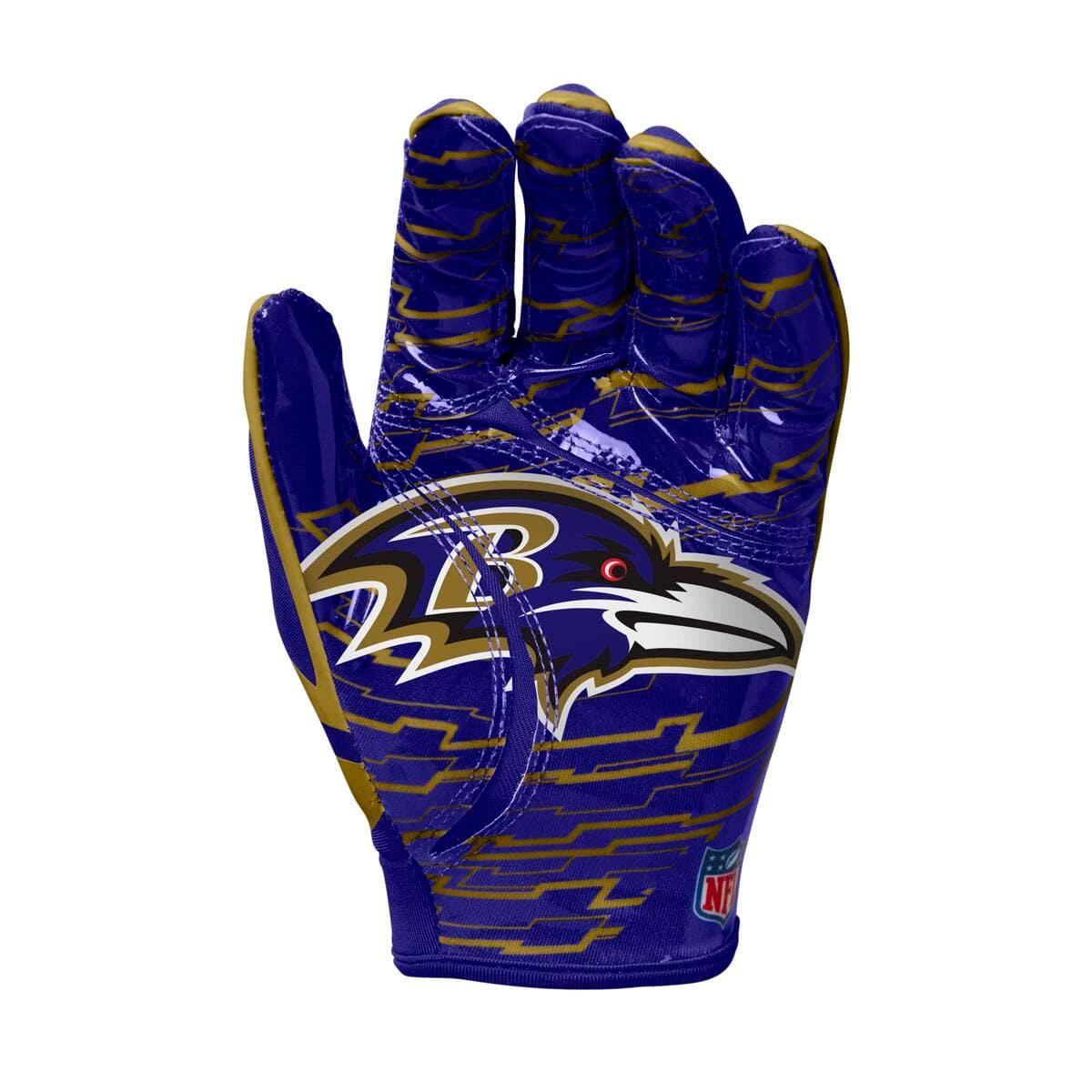 Wilson Sporting Goods Gloves Baltimore Ravens Wilson NFL Team Stretch Fit Receiver Gloves