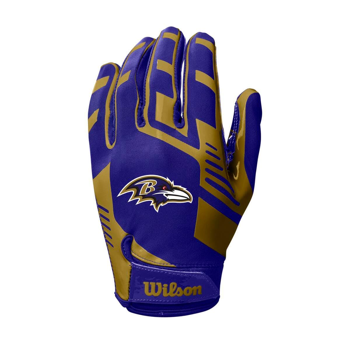 Wilson Sporting Goods Gloves Baltimore Ravens Wilson NFL Team Stretch Fit Receiver Gloves