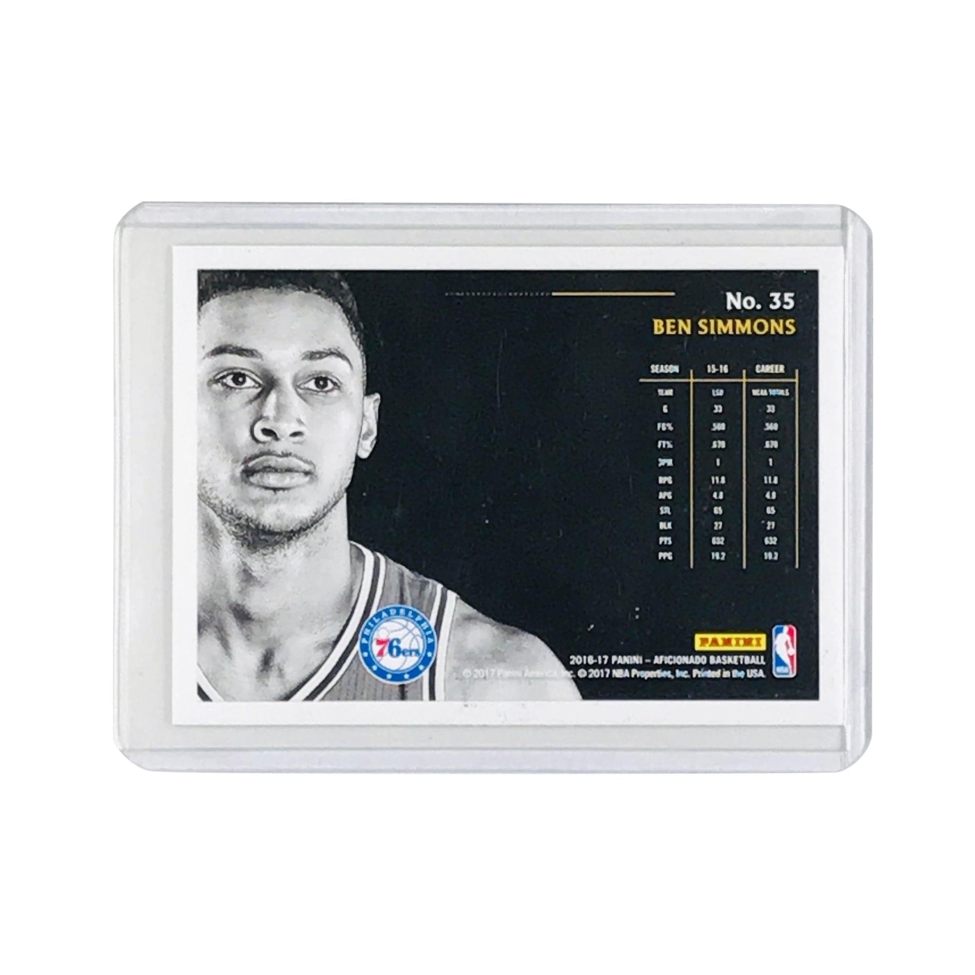 Panini Cards Ben Simmons Philadelphia 76ers 2016-17 Panini Aficionado NBA Card