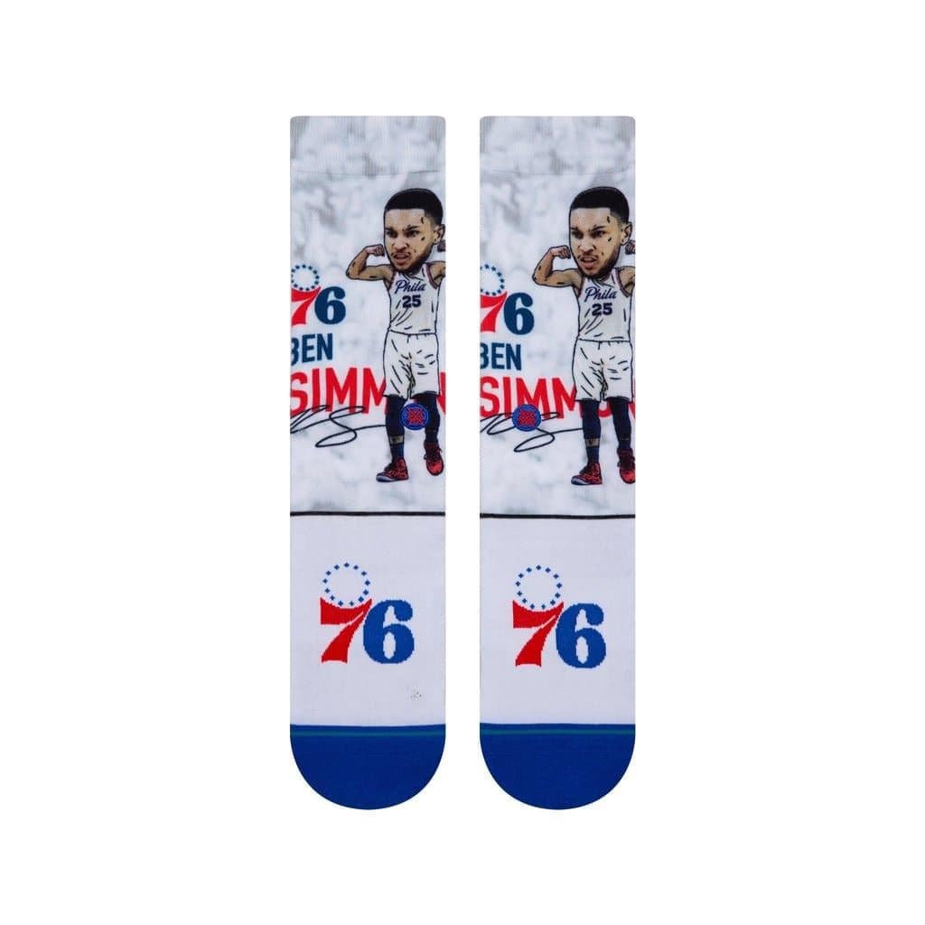 Stance Socks Ben Simmons Philadelphia 76ers Stance NBA Big Head Crew Socks