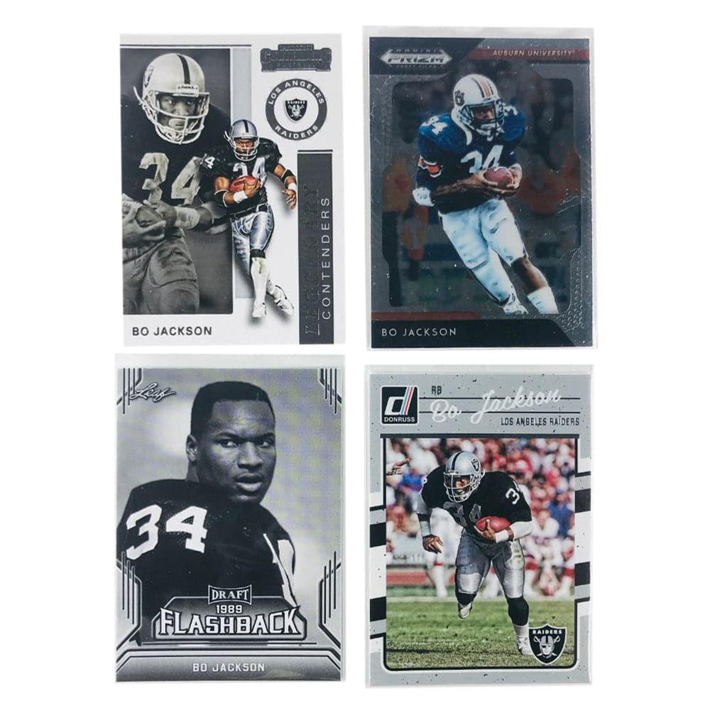 Panini Cards Bo Jackson Los Vegas Raiders Panini NFL 4 Insert Card Set