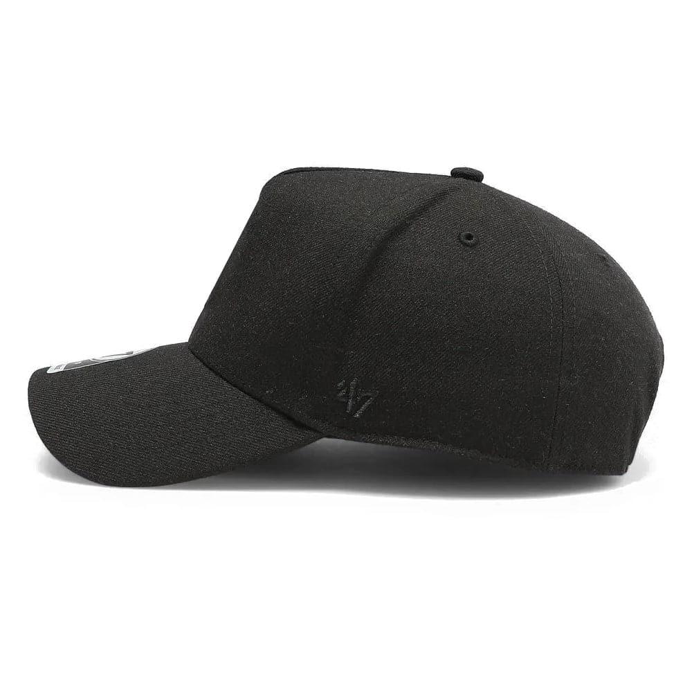 47 Brand Caps Boston Bruins '47 NHL Black On Black MVP DT Pinch Curve Snapback Hat