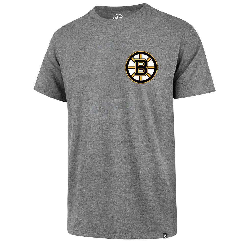 47 Brand T-Shirts Boston Bruins '47 NHL Chest Imprint Splitter T-Shirt - Grey