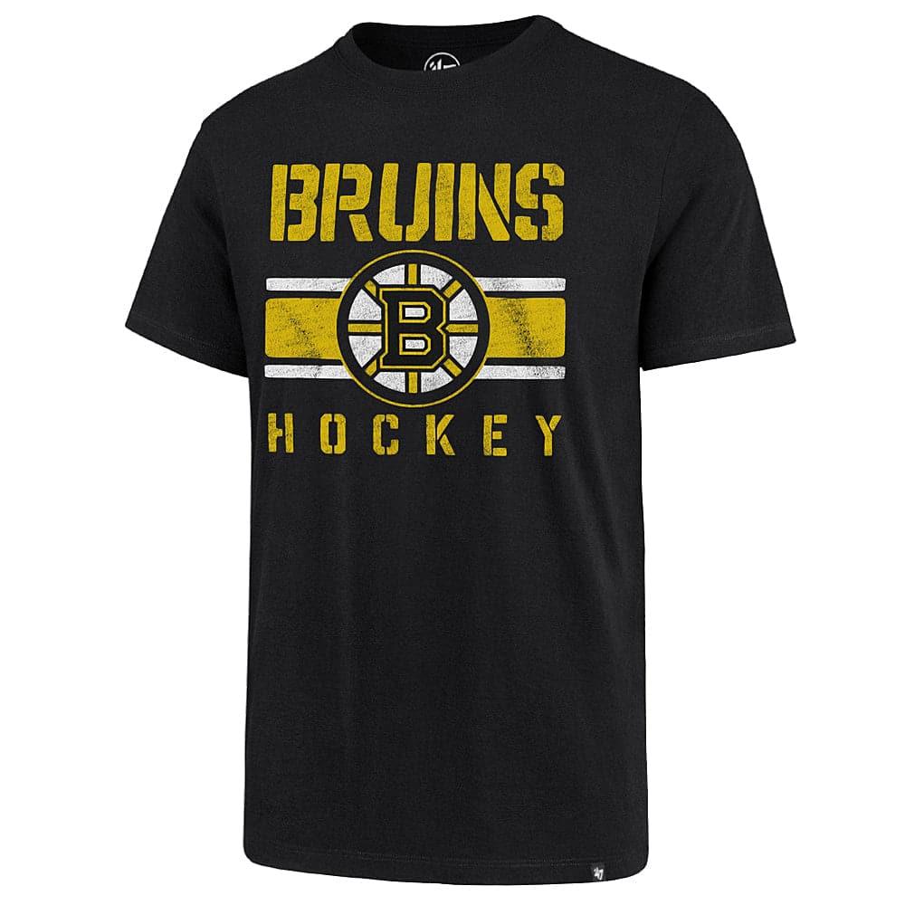 47 Brand T-Shirts Boston Bruins '47 NHL Distressed Echo T-Shirt - Black