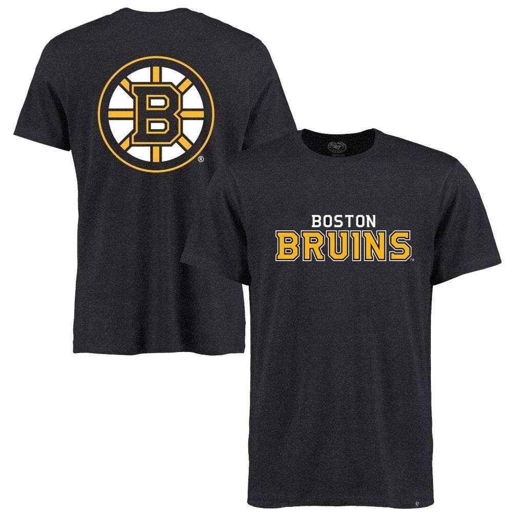 47 Brand T-Shirts S Boston Bruins '47 NHL MVP Club T-Shirt - Charcoal Marle