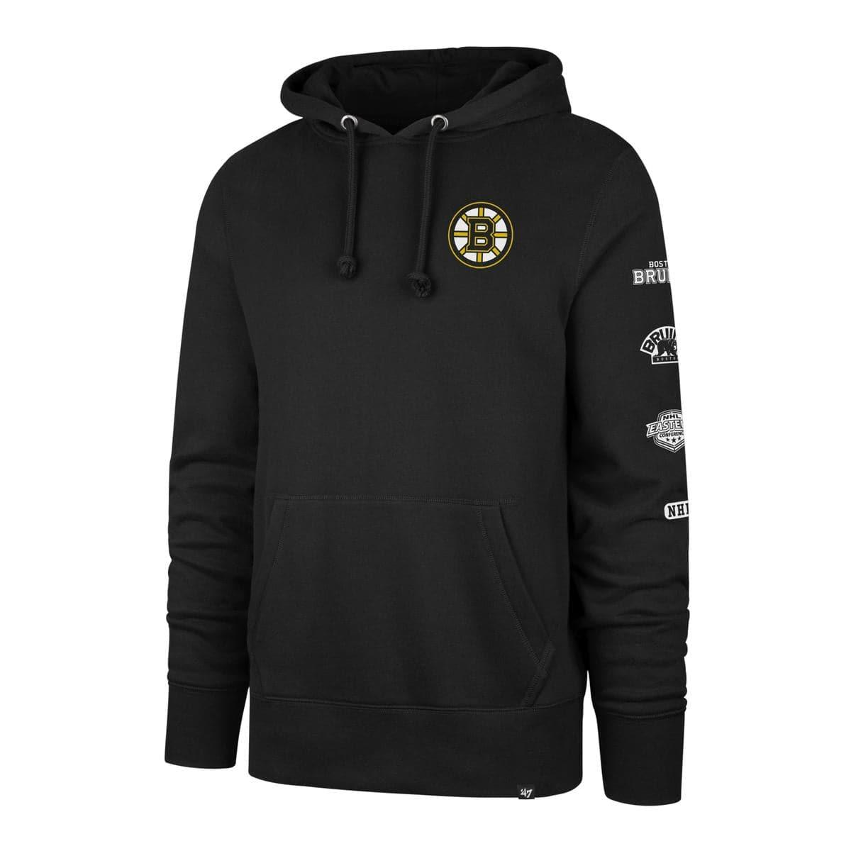 47 Brand Jumpers Boston Bruins '47 NHL Rundown Headline Hoodie Jumper - Black