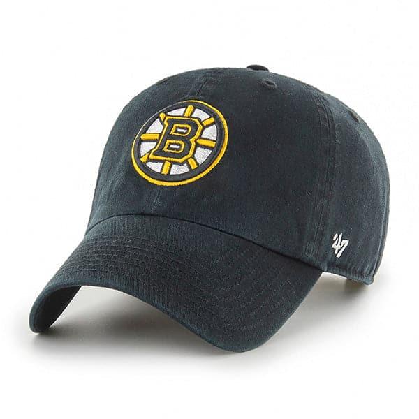 47 Brand Caps Boston Bruins '47 NHL Team Clean Up Strapback Hat - Black