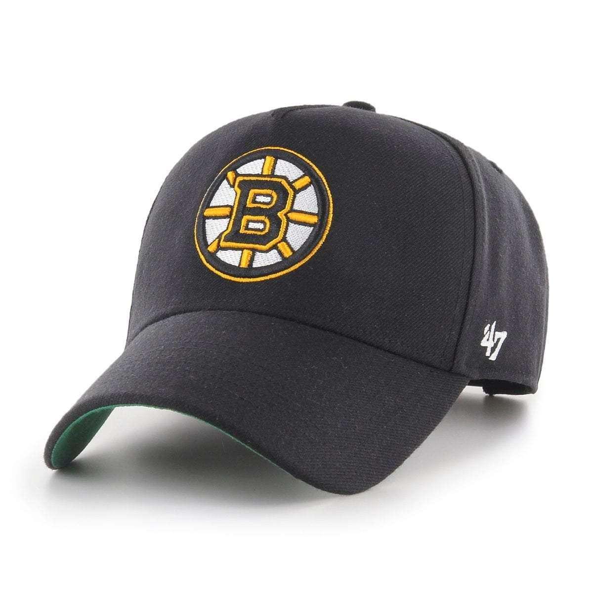 47 Brand Caps Boston Bruins ’47 NHL Team MVP DT Pinch Curve Snapback Hat - Black